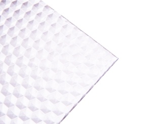 Strukturované –  Evonik Strukturované plexisklo 3mm čiré Plexiglas struktura W medové plástve Šířka: 1650, Délka: 2050 2050 mm x 1650 mm x 3,00 mm, číra