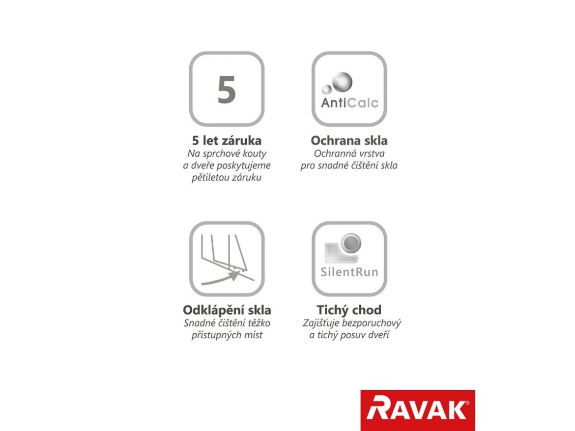 Ravak BLCP4 Sabina 80x80, satin+grape