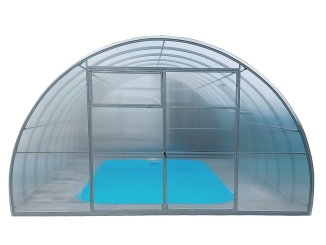 Zastřešení bazénu –  Scobax Aquanaut číra, 6 mm, 6,0 x 4,0 m