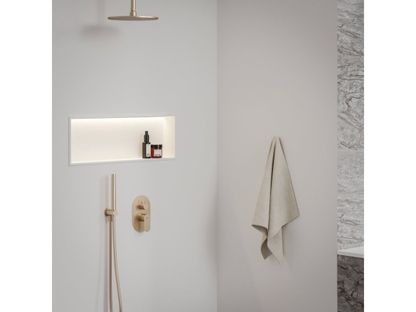 Ravak EL 065.60RGB.O2.RB07E Podomítková baterie 2-cestná bez tělesa, růžové zlato kartáčované