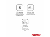 Ravak CPS 80, bílá matná+transparent