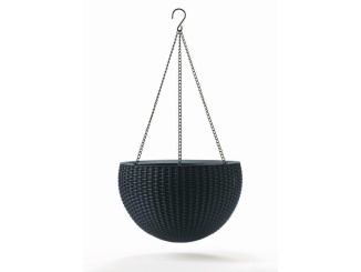 Květináče –  Keter Květináč  Hanging Sphere grafitový
