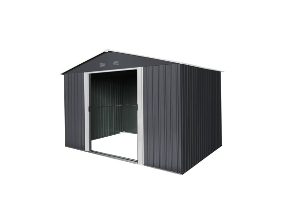 Zahradní domek kovový 3 x 2,4 m se sedlovou střechou antracit Riwall PRO RMSA 8x10 Anthracite