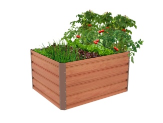 Vyvýšené záhony –  G21 Vyvýšený záhon  Daisy 100 x 80 x 52 cm, plechový, hnědý