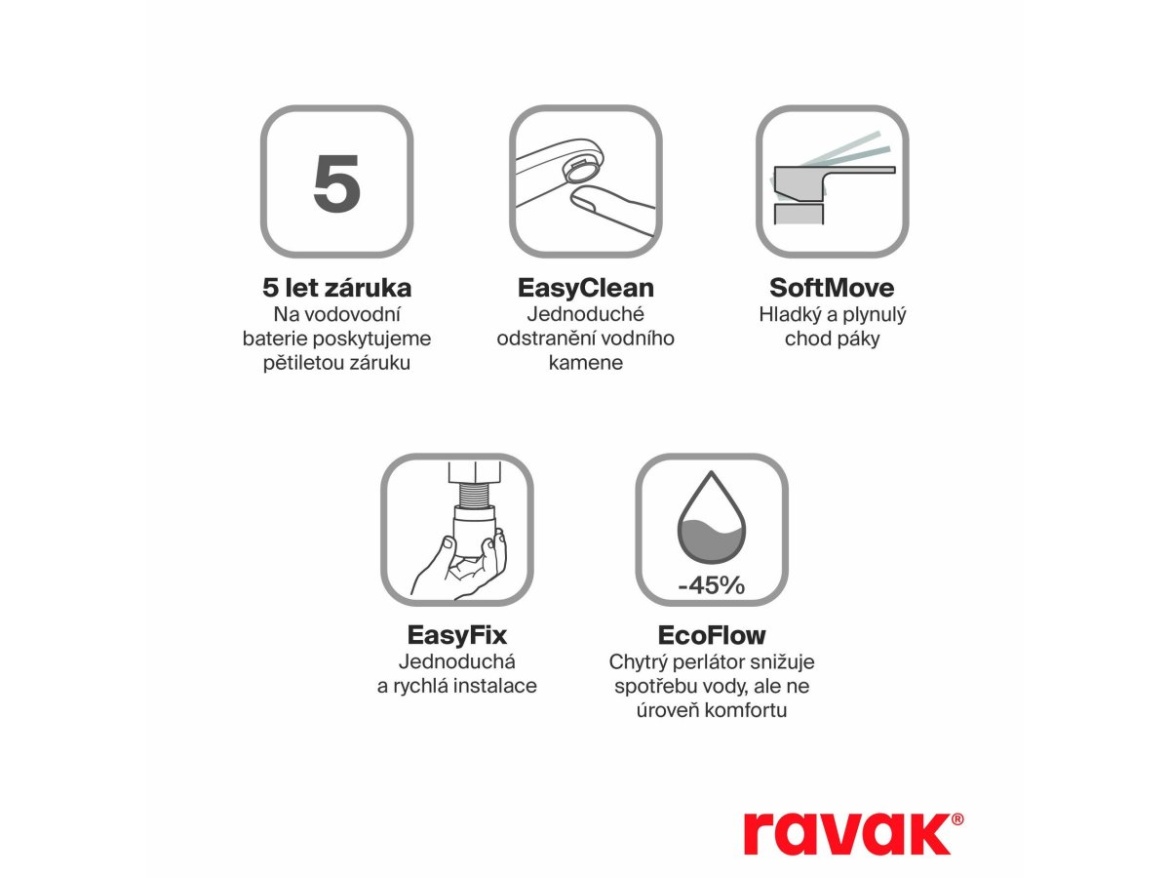 Ravak ES 014.20BLM Umyvadlová stojánková baterie 250 mm bez výpusti, černá matná