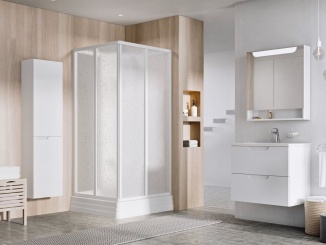Sprchové kouty –  Ravak ASBRV2 80x80, bílá+pearl (4 díly)