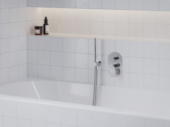 Ravak EL 065.60RGB.O2.RB07E Podomítková baterie 2-cestná bez tělesa, růžové zlato kartáčované