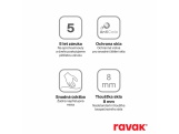 Ravak Walk-In Wall Set 70, bílá matná+transparent